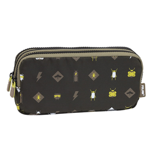 3-zip pencil case Be Atomic, black