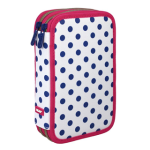 Filled double decker pencil case Dots 3