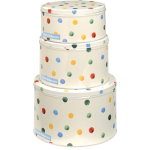 Emma Bridgewater - Tufne višebojne Set 3 okrugle kutije