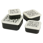 Emma Bridgewater - Set 4 kutijice za grickalice od melamina Štampana slova