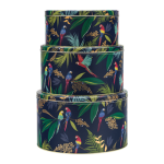 Sara Miller  papagaji Set 3 okrugle kutije