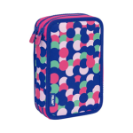 Filled double decker pencil case Dotty