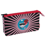 5-pocket pencil case Super Heroes, pink