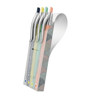 P1 Silver, Ball Pen Pack, 4 Pens, Milan