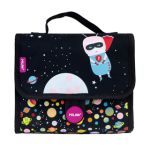 Carrying case with 2 filled pencil cases Super Heroes Space, pink