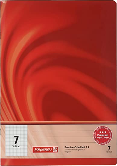 104470702 Schulheft Vivendi A4 7 mm kariert, Lin. 7 rot - Slika 1