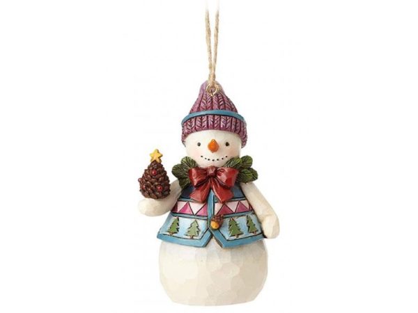 Mini snowman w/pinecones h/o 1