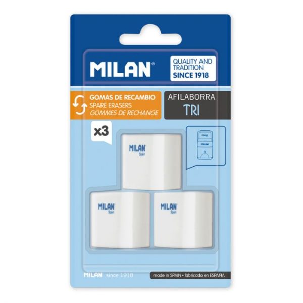 Blister pack 3 replecement erasers for tri - Image 1
