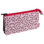 5-Pocket pink pencil case super heroes