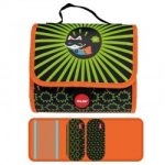 Carrying case with 3 filled pencil cases Super Heroes, black