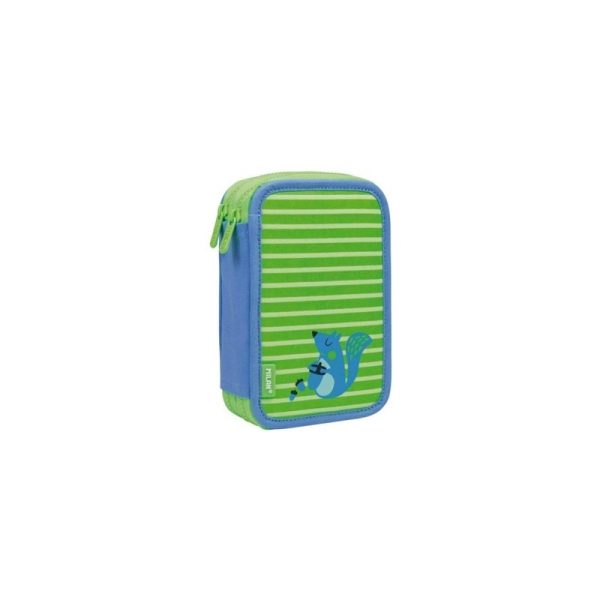 Filled double decker pencil case Coconut, green 1