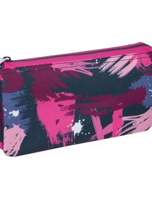 5-pocket pencil case Arty geo pink