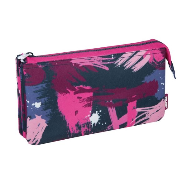 5-pocket pencil case Arty geo pink 1