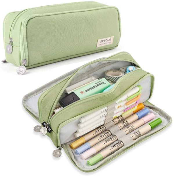 3-zip pencil case Net&Lit, green 1