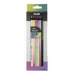 Box of 6 thick lead round colour pencils Sunset