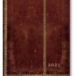 2023 Sierra, Midi, Week-at-a-Time Verso Diary : Hardcover, Verso Layout, 100 gsm, wrap closure