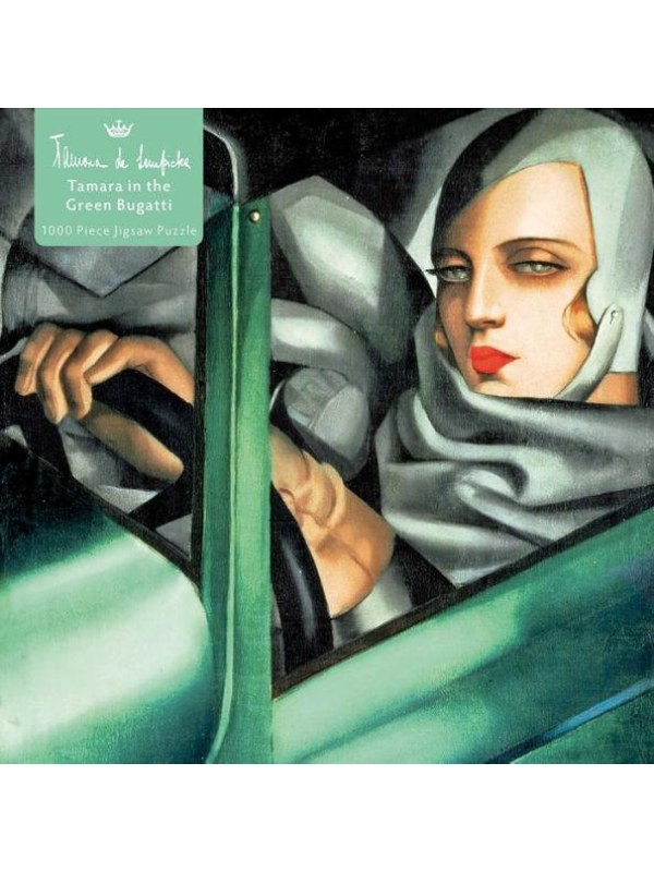 9781839642906 Adult Jigsaw Puzzle Tamara De Lempicka: Tamara in the Green Bugat - Slika 1