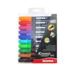 Permanentni marker XP1, okrugli vrh, mešanih boja, 10/1 u plastičnoj futroli koja visi