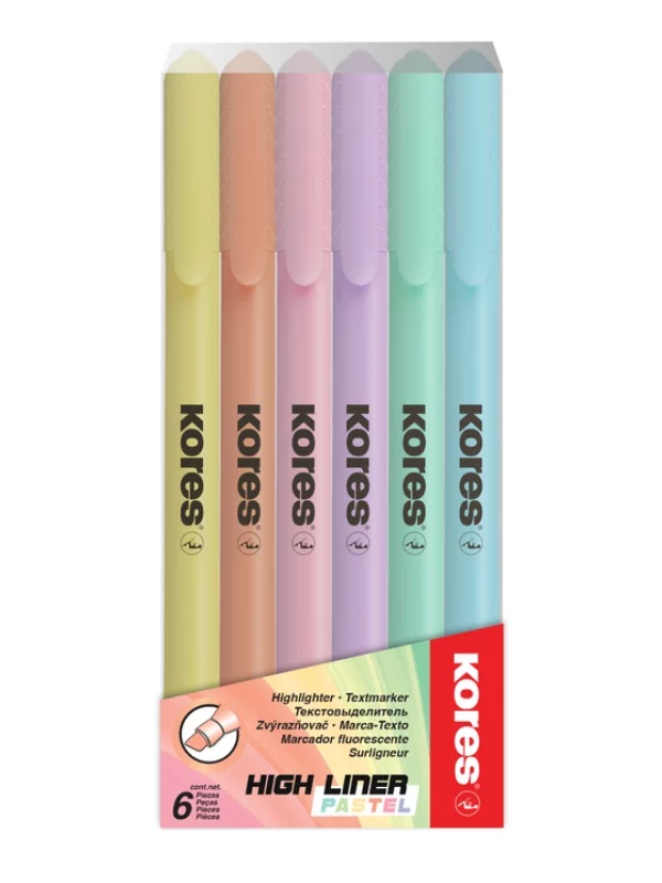 High Liner Fine set, kosi vrh oblika olovke, mix više boja, 6/1 u plastičnoj kutiji 1