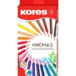 Drvene trouglaste bojice "KROMAS", od 3mm, 12/1, u visećoj kutiji