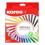 Drvene trouglaste bojice "KROMAS", od 3mm, 24/1, u visećoj kutiji