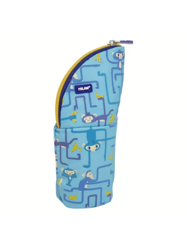 08146TNG Standing pencil case Tangled Monkeys, blue 1