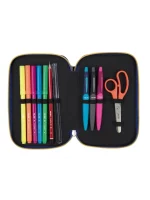 081364TNG Filled triple decker pencil case Tangled Monkeys, blue - Image 2