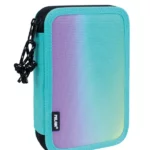 081264SN1GR Filled double decker pencil case Sunset, green