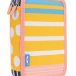 081264SM2 Filled double decker pencil case Swims 2 special series, pink and yellow