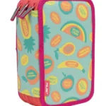 081364FK Filled double decker pencil case Frutikis special series, green and orange