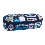 081130YT2 Oval pencil case The Yeti 2 special series, navy blue