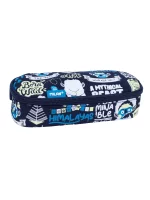 081130YT2 Oval pencil case The Yeti 2 special series, navy blue