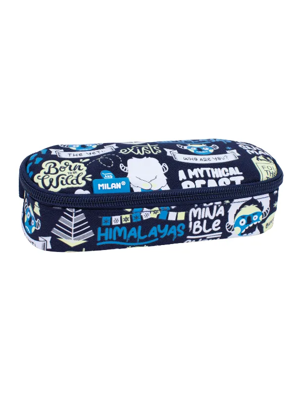 8411574100065 081130YT2 Oval pencil case The Yeti 2 special series, navy blue - Slika 1