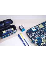 081130YT2 Oval pencil case The Yeti 2 special series, navy blue - Slika 2