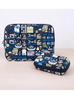 08874YT2 Semi-rigid kit with 2 filled pencil cases The Yeti 2 special series, navy blue - Image 4
