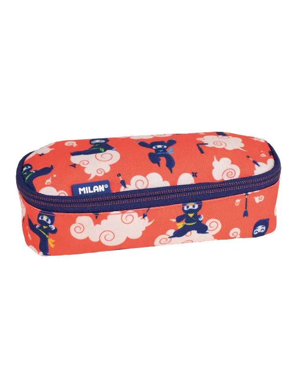 081130NJ Oval pencil case Ninjutsu special series, red - Image 1