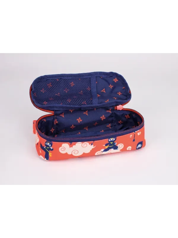 081130NJ Oval pencil case Ninjutsu special series, red - Image 2