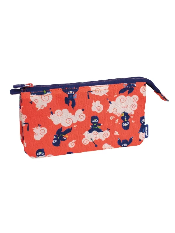 081133NJ 5-Pocket pencil case Ninjutsu special series, red 1