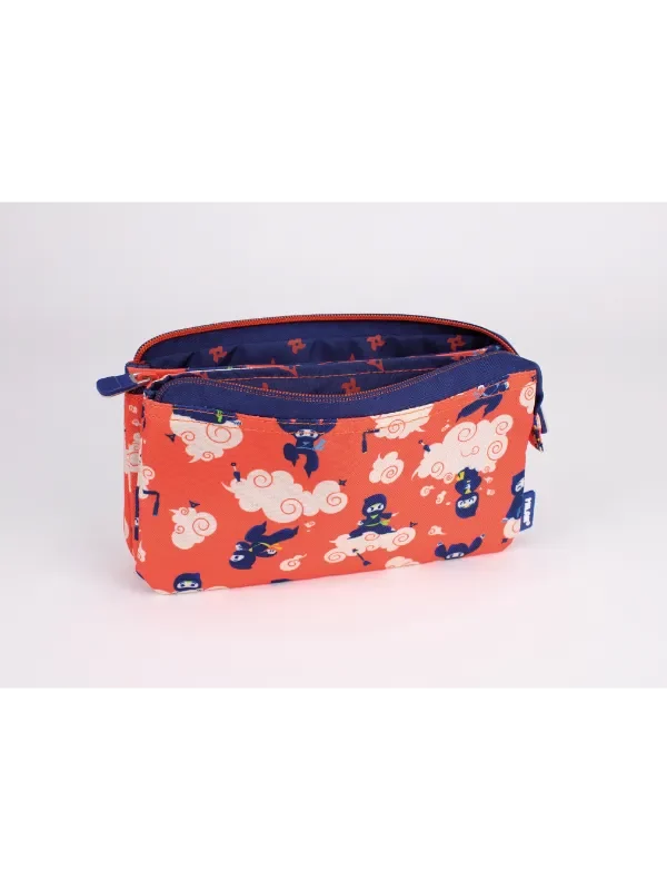 081133NJ 5-Pocket pencil case Ninjutsu special series, red 2
