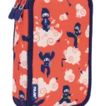 081264NJ Filled double decker pencil case Ninjutsu special series, red