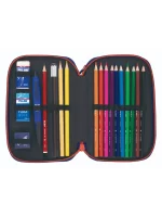 081264NJ Filled double decker pencil case Ninjutsu special series, red - Image 3