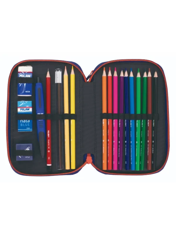 081264NJ Filled double decker pencil case Ninjutsu special series, red - Image 3