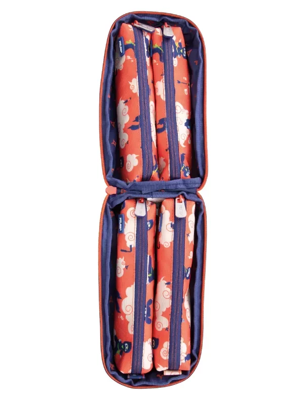 08872NJ Kit 4 filled pencil cases Ninjutsu special series, red 2