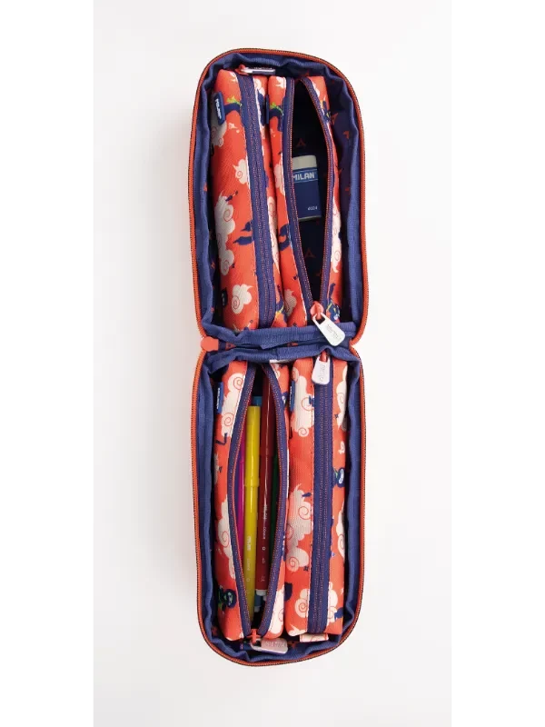08872NJ Kit 4 filled pencil cases Ninjutsu special series, red 3