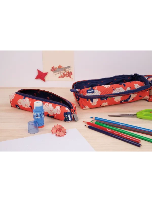 08872NJ Kit 4 filled pencil cases Ninjutsu special series, red 4