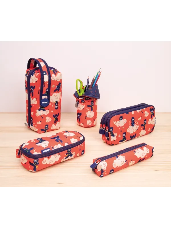 08872NJ Kit 4 filled pencil cases Ninjutsu special series, red 5
