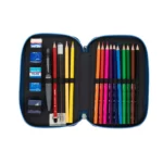 081264FNB Filled double decker pencil case The Fun series, blue
