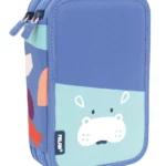 081264FAB Filled 2 decker pencil case FUN ANIMALS Special Series, blue