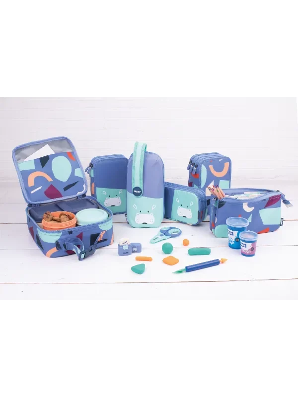 08872FAB Kit 4 filled pencil cases FUN ANIMALS Special Series, blue 4