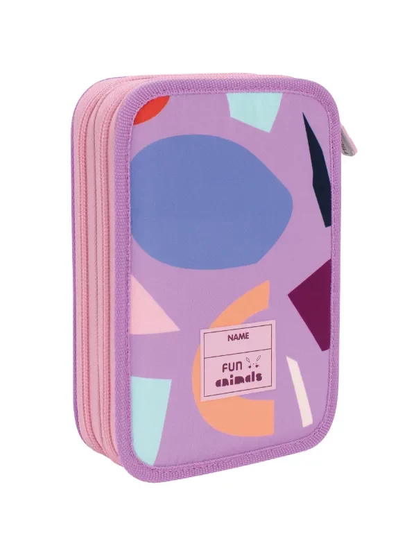 081264FAPR Filled 2 decker pencil case FUN ANIMALS Special Series, violet - Image 2